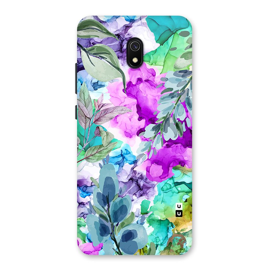 Decorative Florals Printed Back Case for Redmi 8A