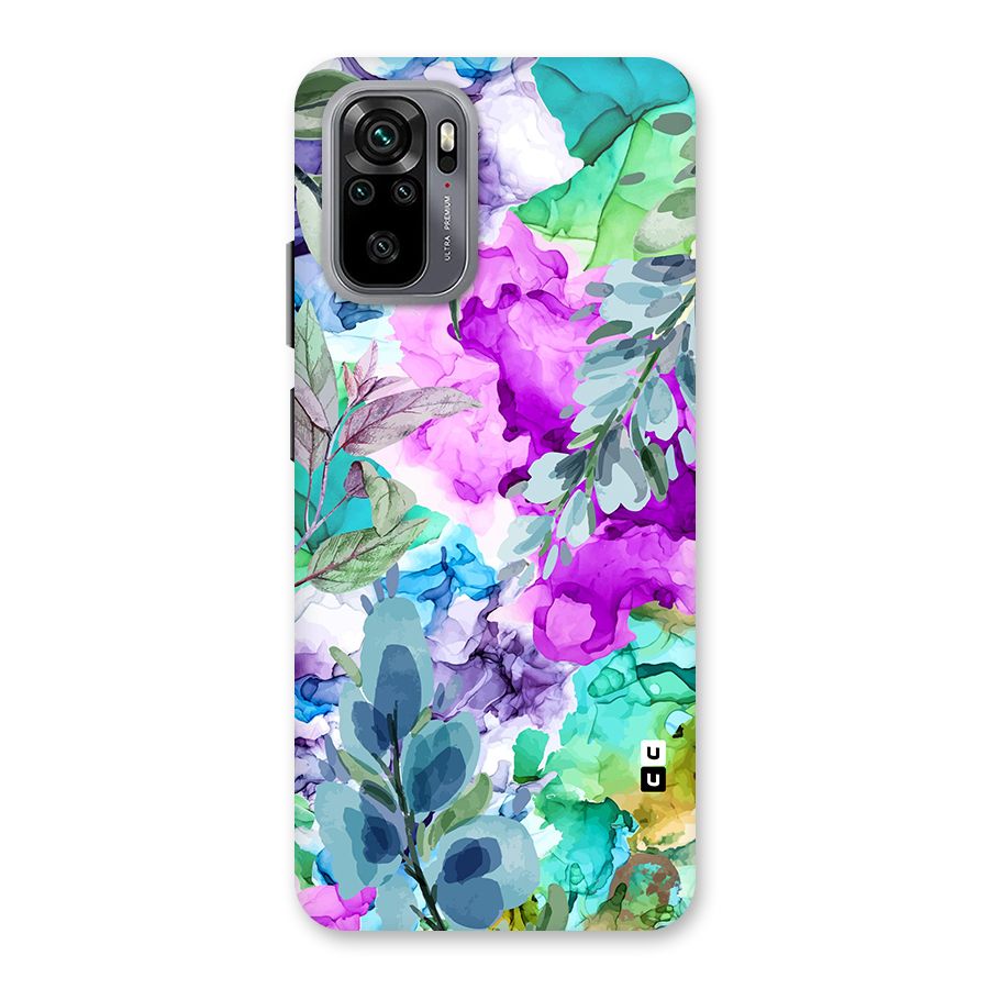 Decorative Florals Printed Back Case for Redmi Note 10