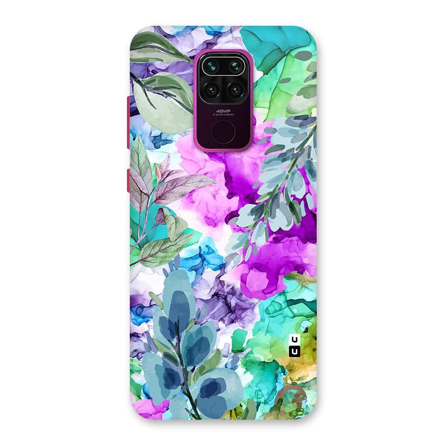 Decorative Florals Printed Back Case for Redmi Note 9