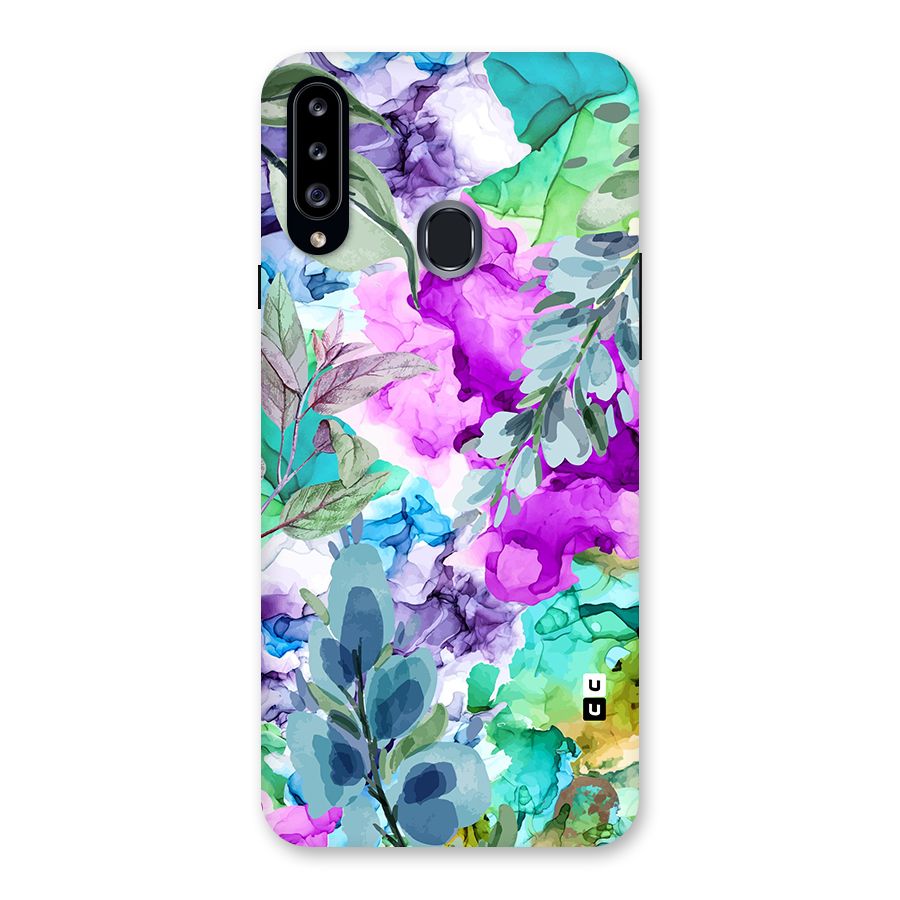 Decorative Florals Printed Back Case for Samsung Galaxy A20s