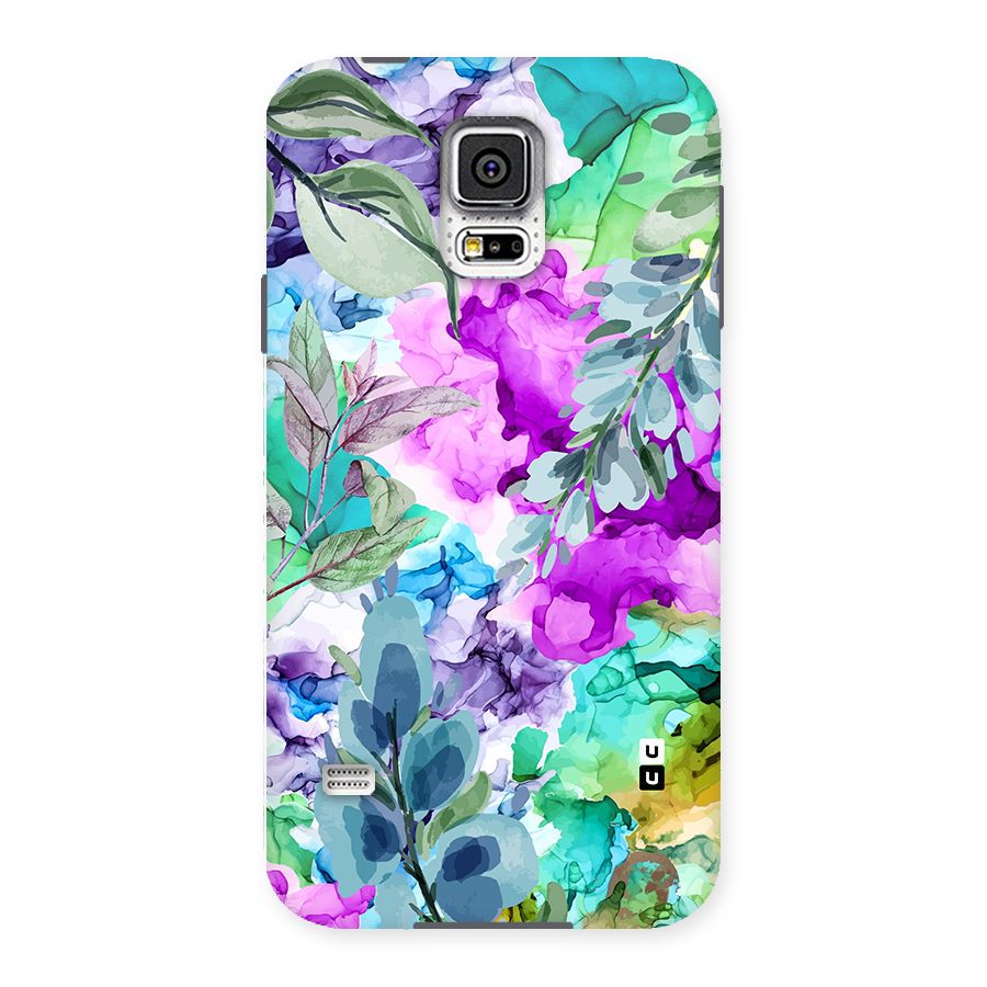 Decorative Florals Printed Back Case for Samsung Galaxy S5