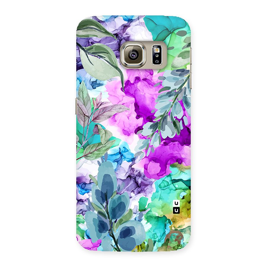 Decorative Florals Printed Back Case for Samsung Galaxy S6 Edge