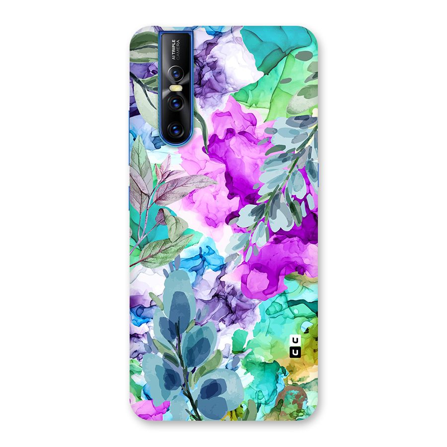 Decorative Florals Printed Back Case for Vivo V15 Pro