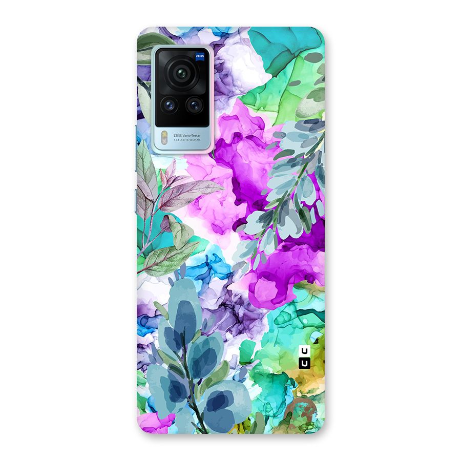 Decorative Florals Printed Back Case for Vivo X60 Pro