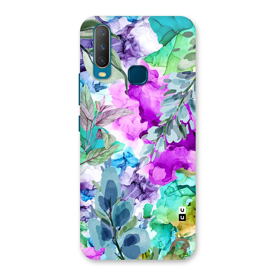 Decorative Florals Printed Back Case for Vivo Y11
