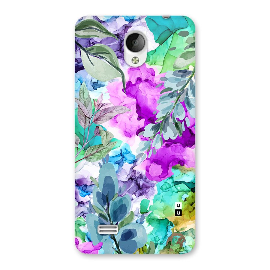 Decorative Florals Printed Back Case for Vivo Y21