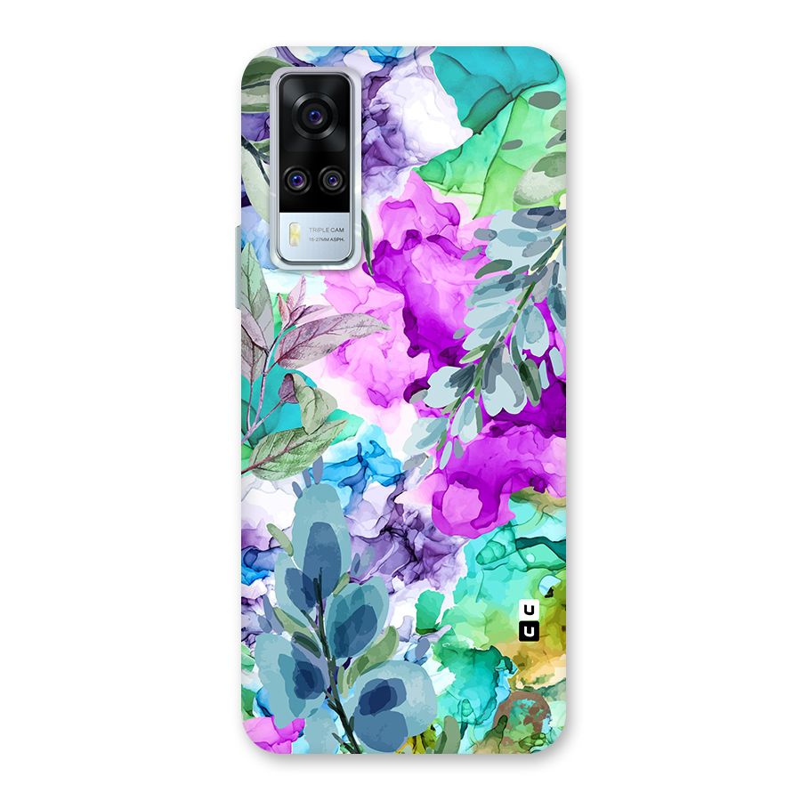 Decorative Florals Printed Back Case for Vivo Y31