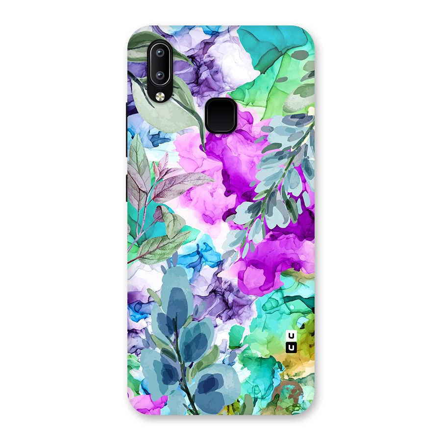 Decorative Florals Printed Back Case for Vivo Y93