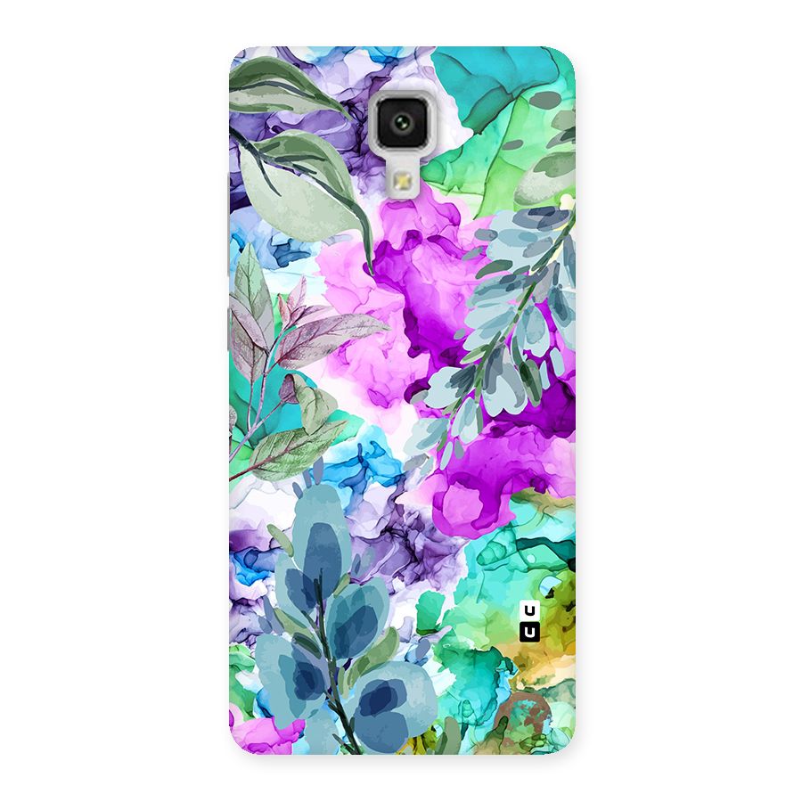 Decorative Florals Printed Back Case for Xiaomi Mi 4