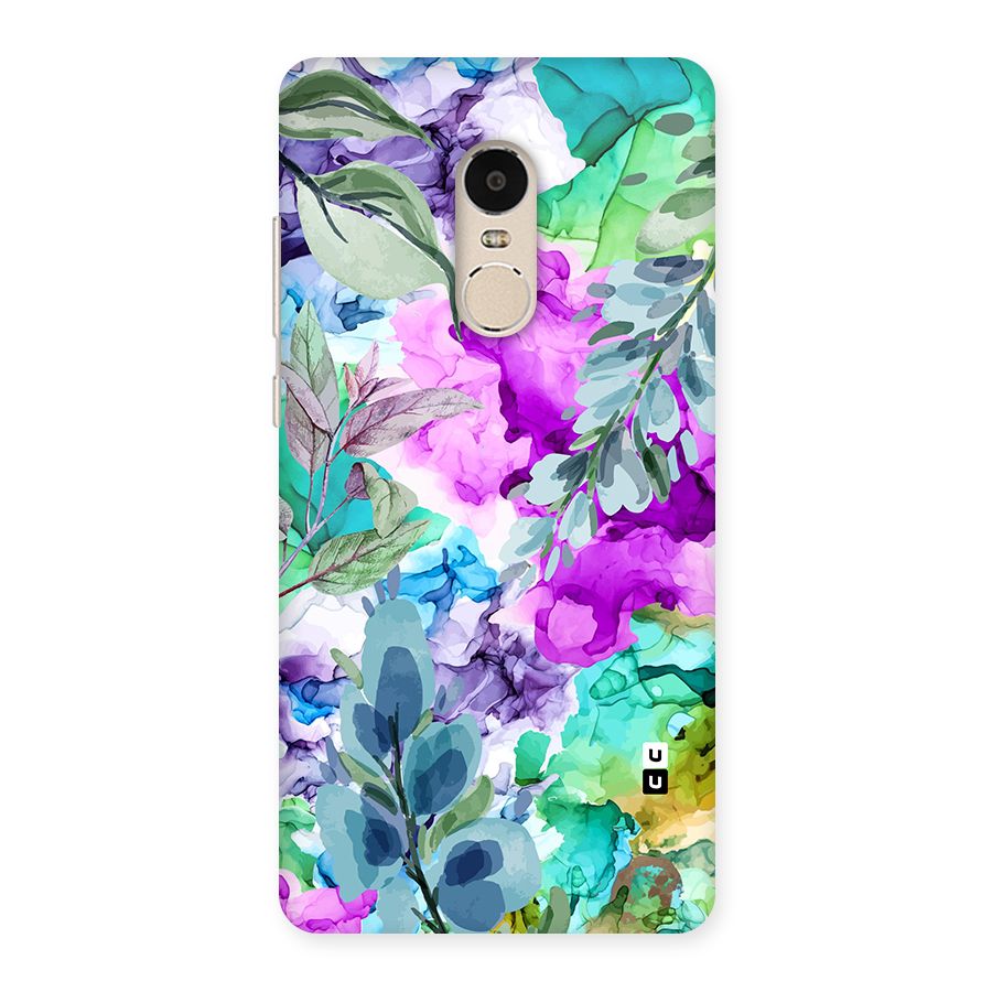 Decorative Florals Printed Back Case for Xiaomi Redmi Note 4