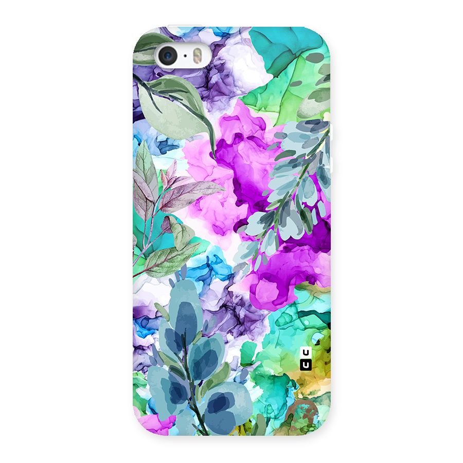 Decorative Florals Printed Back Case for iPhone SE
