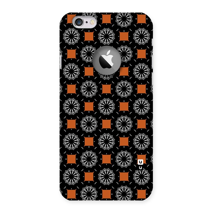 Decorative Wrapping Pattern Back Case for iPhone 6 Logo Cut