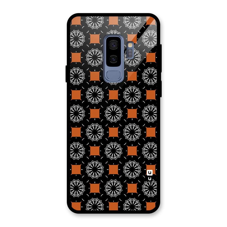 Decorative Wrapping Pattern Glass Back Case for Galaxy S9 Plus