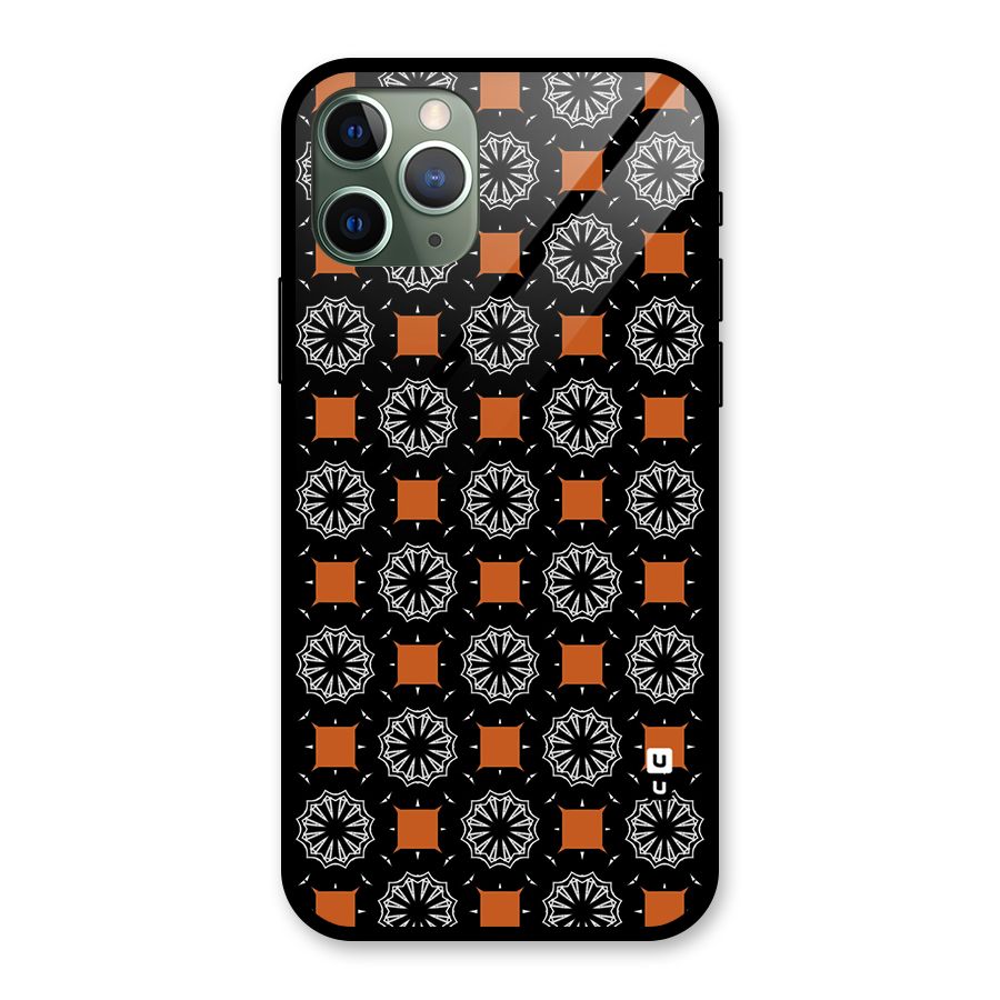 Decorative Wrapping Pattern Glass Back Case for iPhone 11 Pro