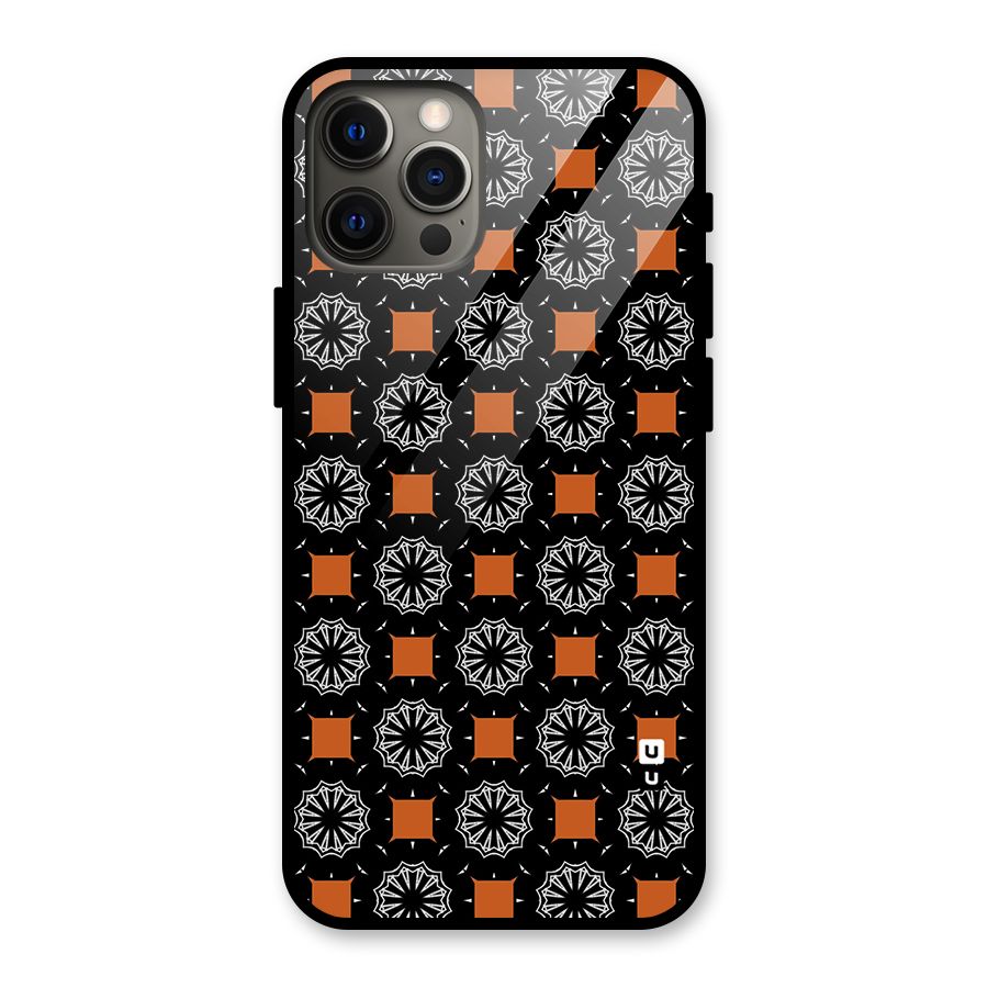 Decorative Wrapping Pattern Glass Back Case for iPhone 12 Pro Max