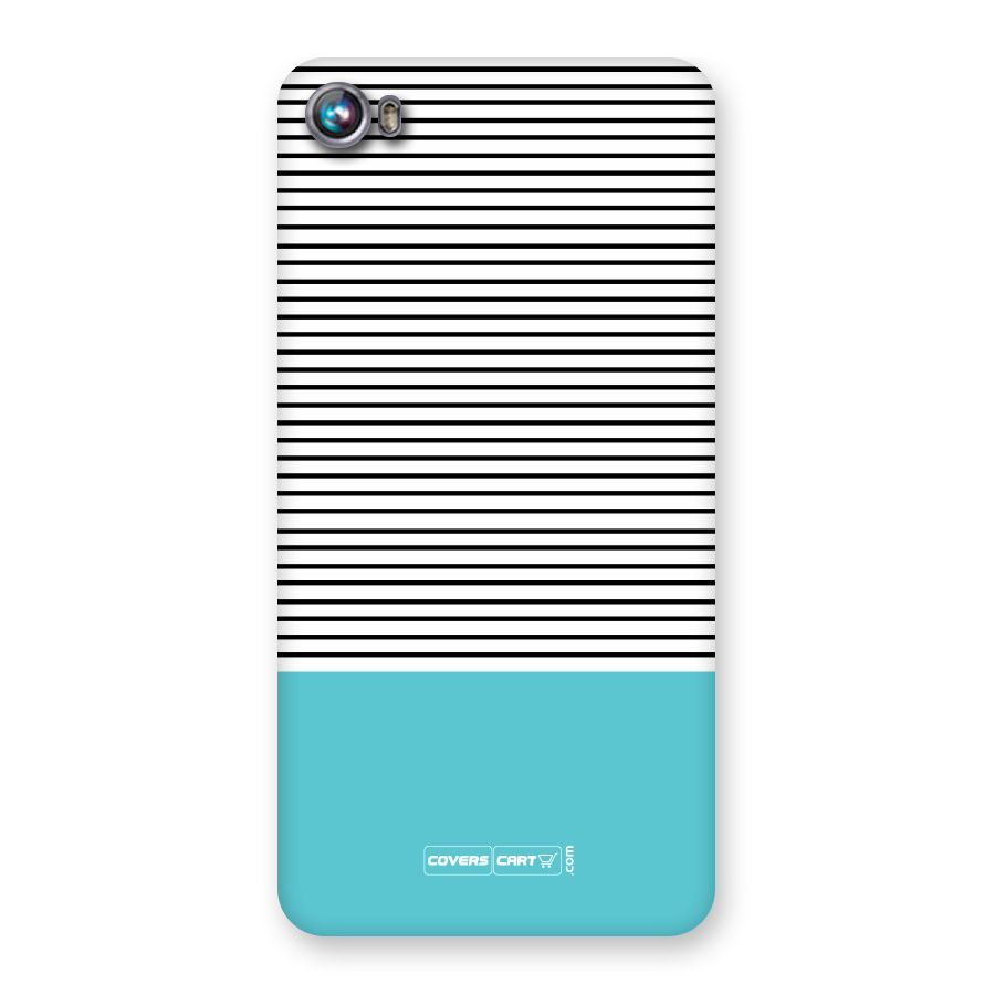 Deep Sky Blue Stripes Back Case for Micromax Canvas Fire 4 A107