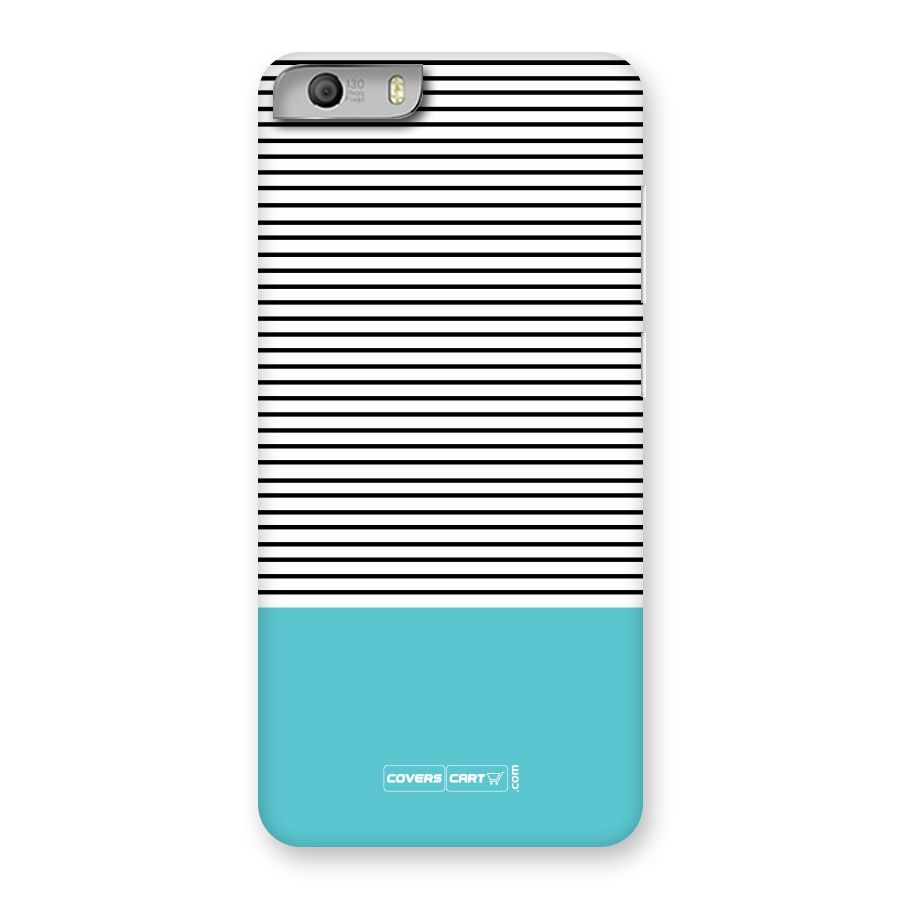 Deep Sky Blue Stripes Back Case for Micromax Canvas Knight 2