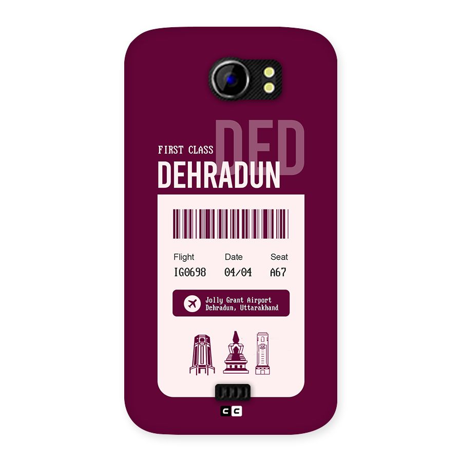 Dehradun Boarding Pass Back Case for Canvas 2 A110
