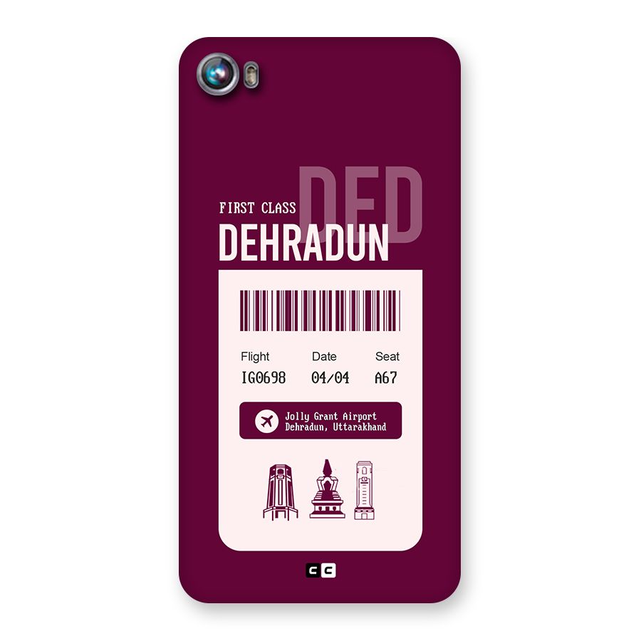 Dehradun Boarding Pass Back Case for Canvas Fire 4 (A107)