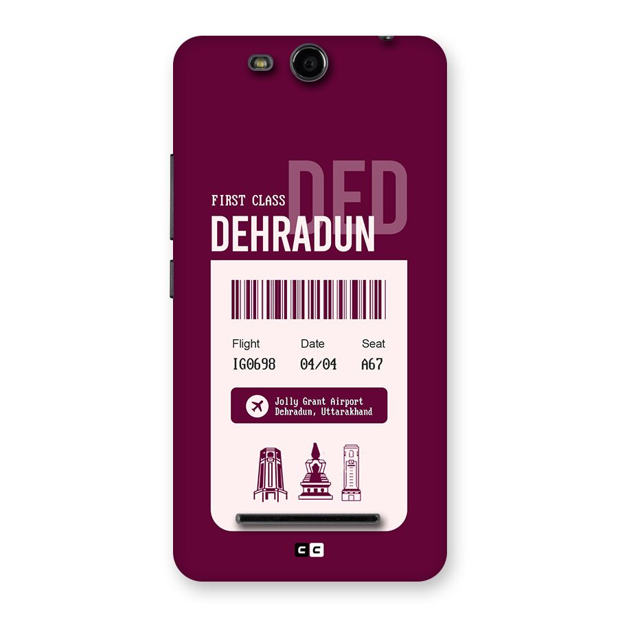 Dehradun Boarding Pass Back Case for Canvas Juice 3 Q392