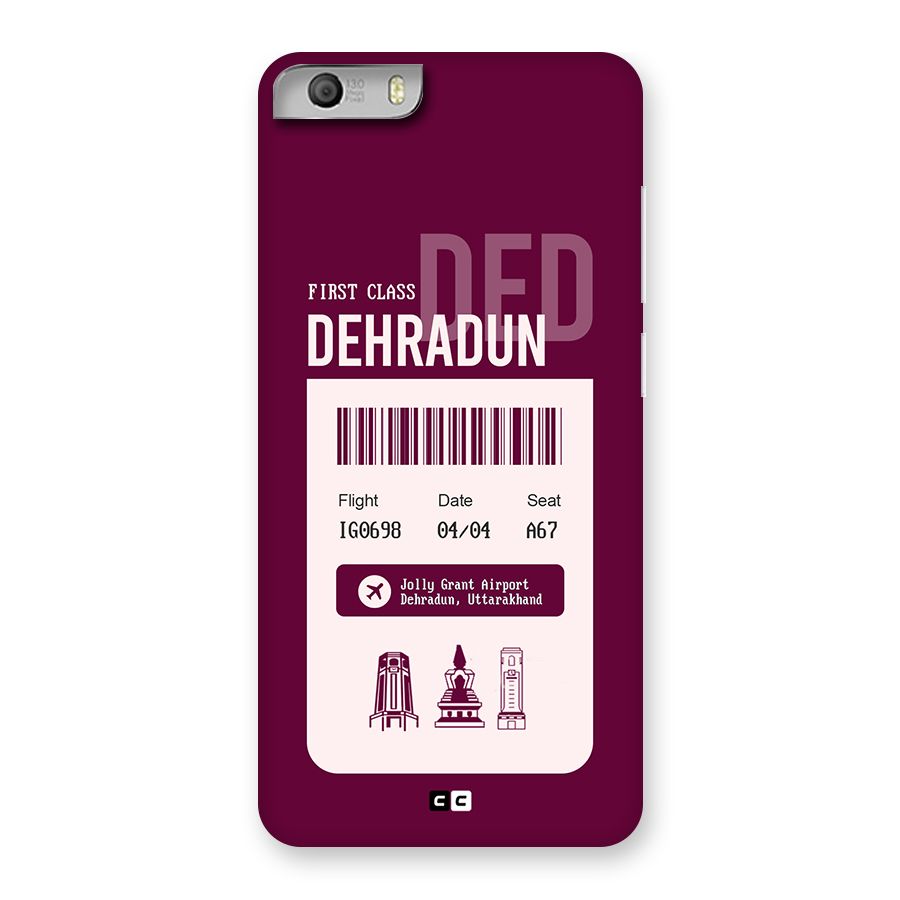 Dehradun Boarding Pass Back Case for Canvas Knight 2