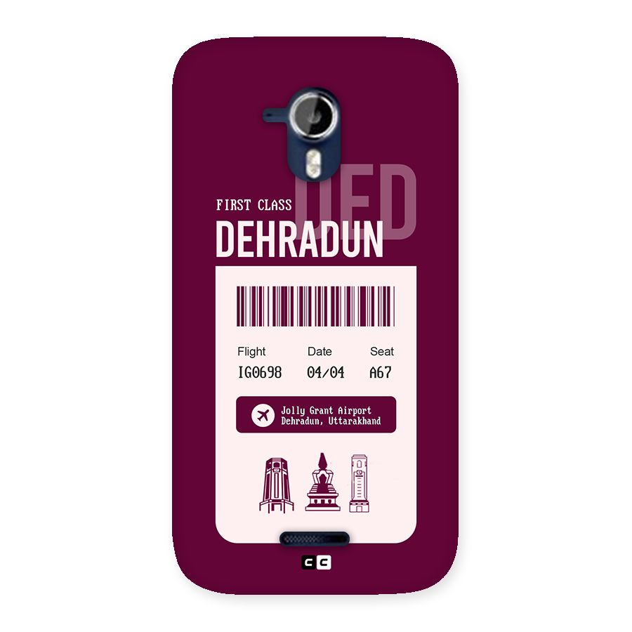 Dehradun Boarding Pass Back Case for Canvas Magnus A117