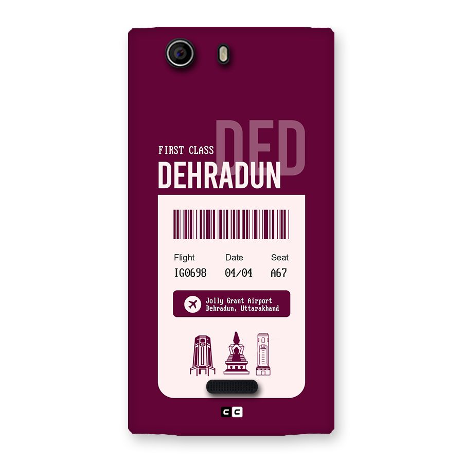 Dehradun Boarding Pass Back Case for Canvas Nitro 2 E311