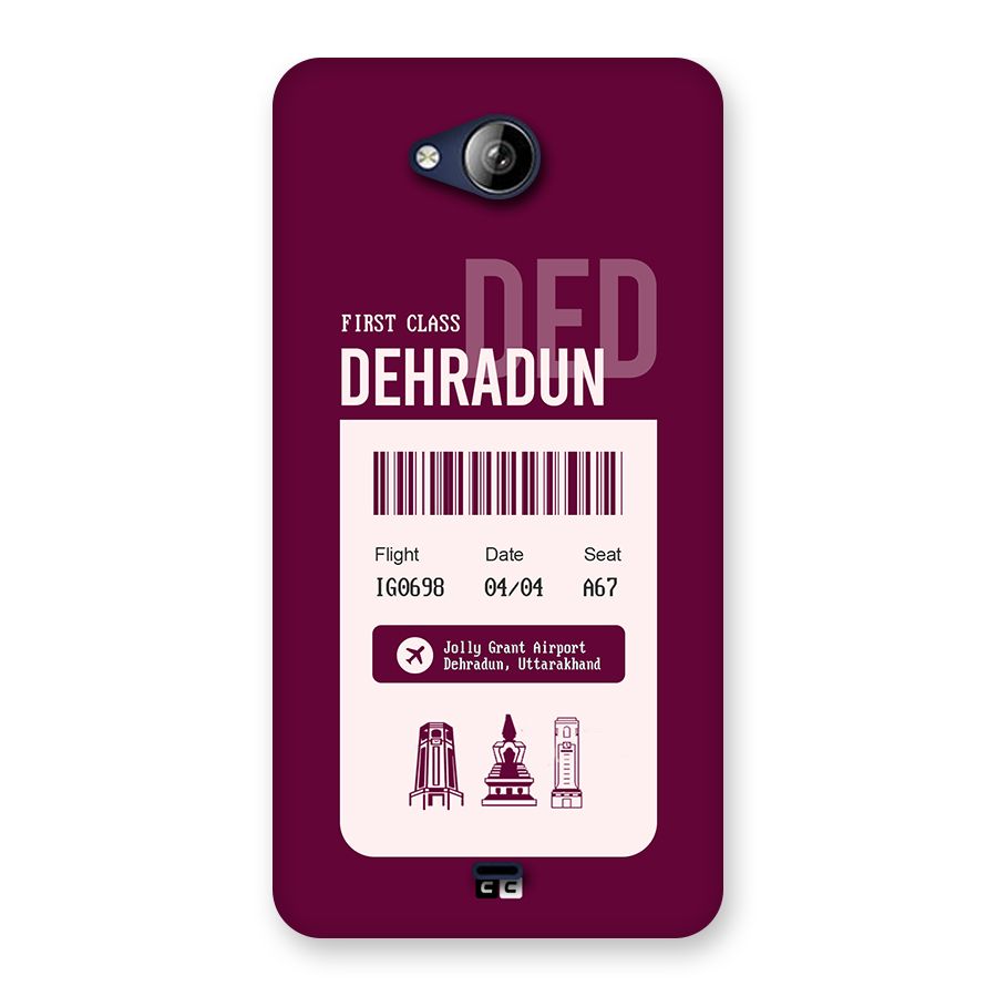 Dehradun Boarding Pass Back Case for Canvas Play Q355