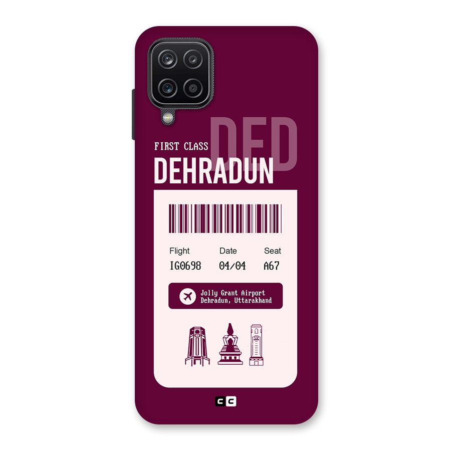 Dehradun Boarding Pass Back Case for Galaxy A12