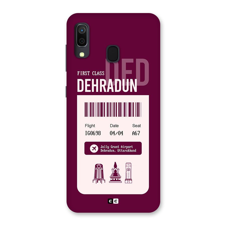 Dehradun Boarding Pass Back Case for Galaxy A30