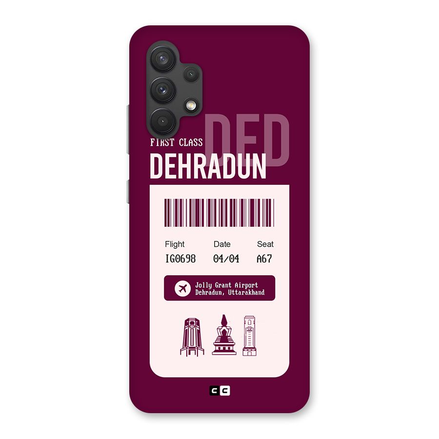 Dehradun Boarding Pass Back Case for Galaxy A32