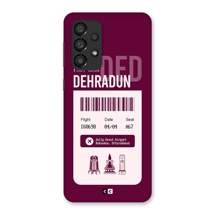 Dehradun Boarding Pass Back Case for Galaxy A33 5G