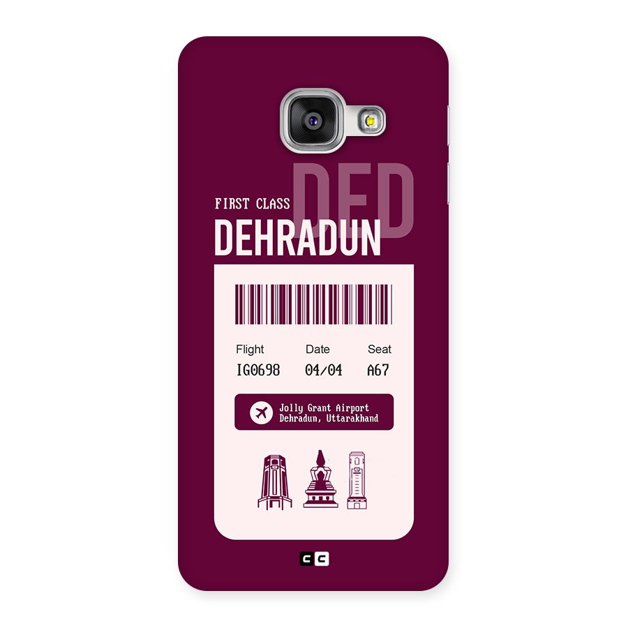 Dehradun Boarding Pass Back Case for Galaxy A3 (2016)