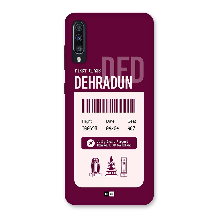 Dehradun Boarding Pass Back Case for Galaxy A70