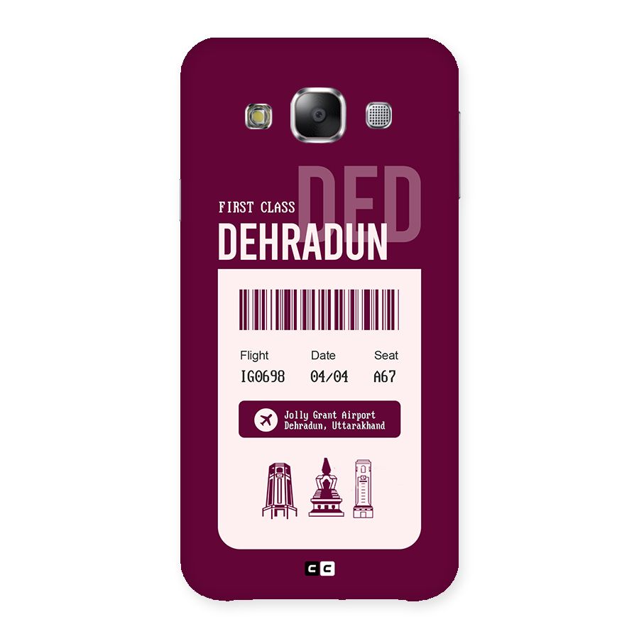 Dehradun Boarding Pass Back Case for Galaxy E5
