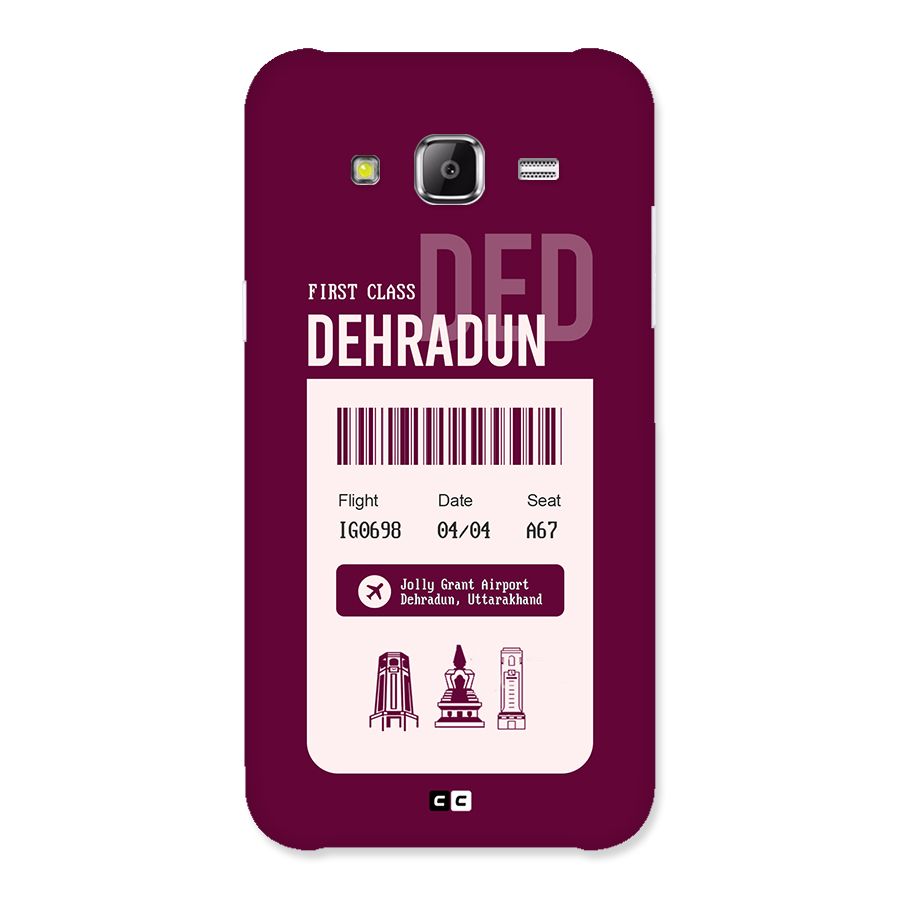 Dehradun Boarding Pass Back Case for Galaxy J2 Prime