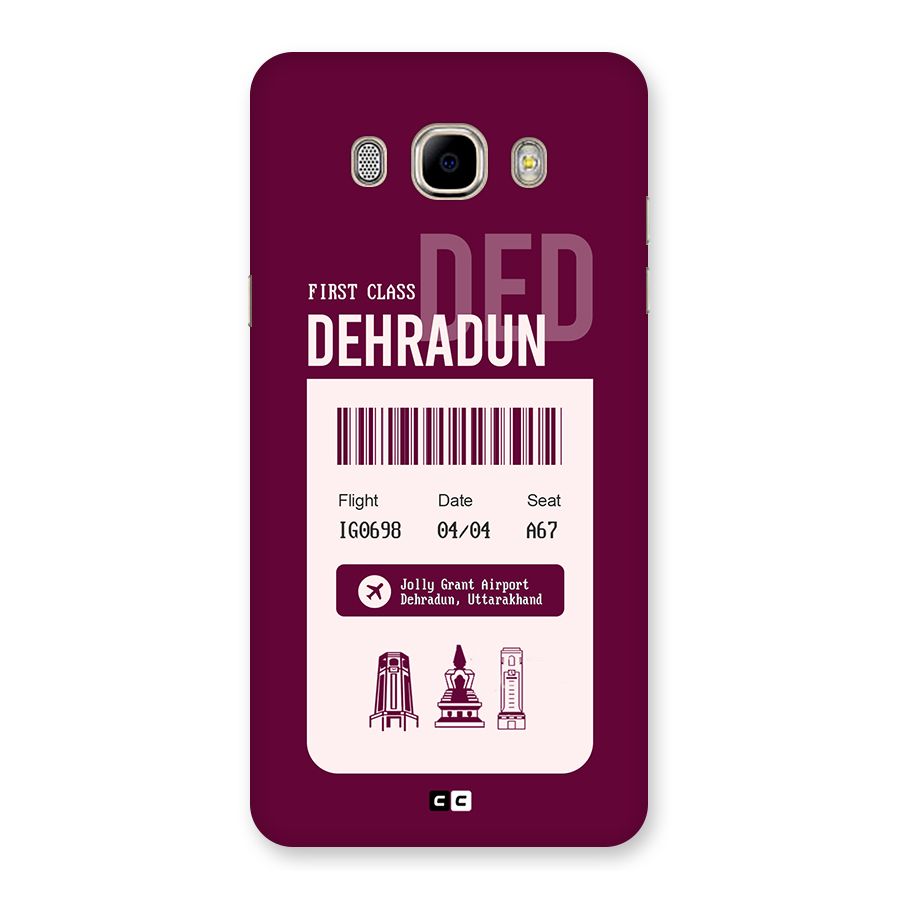 Dehradun Boarding Pass Back Case for Galaxy J7 2016
