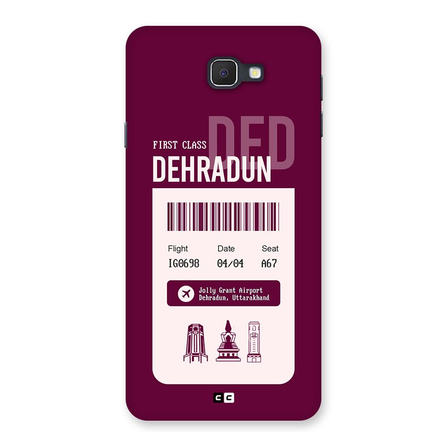 Dehradun Boarding Pass Back Case for Galaxy J7 Prime