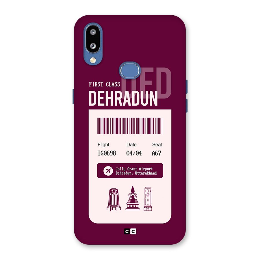 Dehradun Boarding Pass Back Case for Galaxy M01s