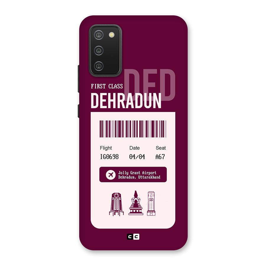 Dehradun Boarding Pass Back Case for Galaxy M02s