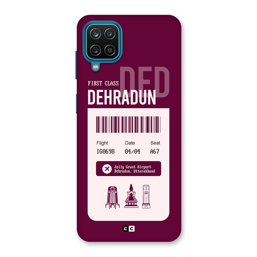 Dehradun Boarding Pass Back Case for Galaxy M12