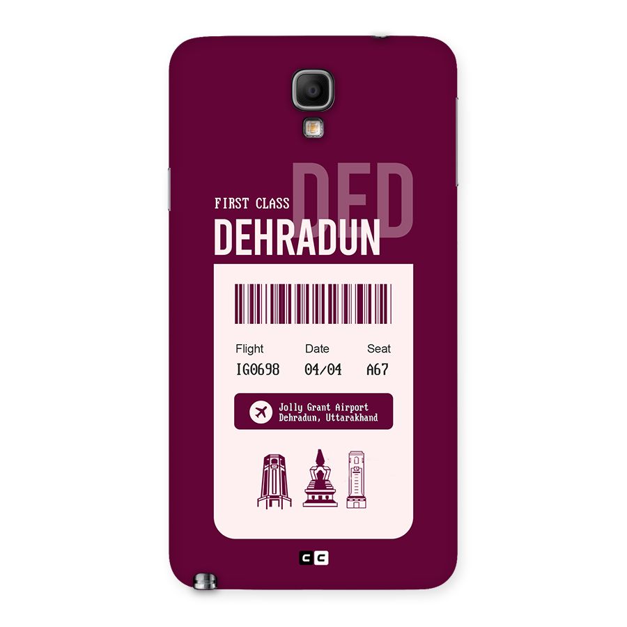 Dehradun Boarding Pass Back Case for Galaxy Note 3 Neo