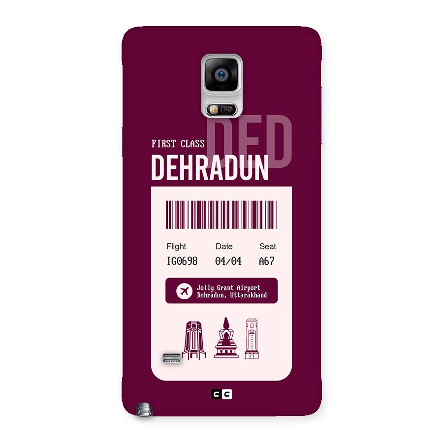 Dehradun Boarding Pass Back Case for Galaxy Note 4