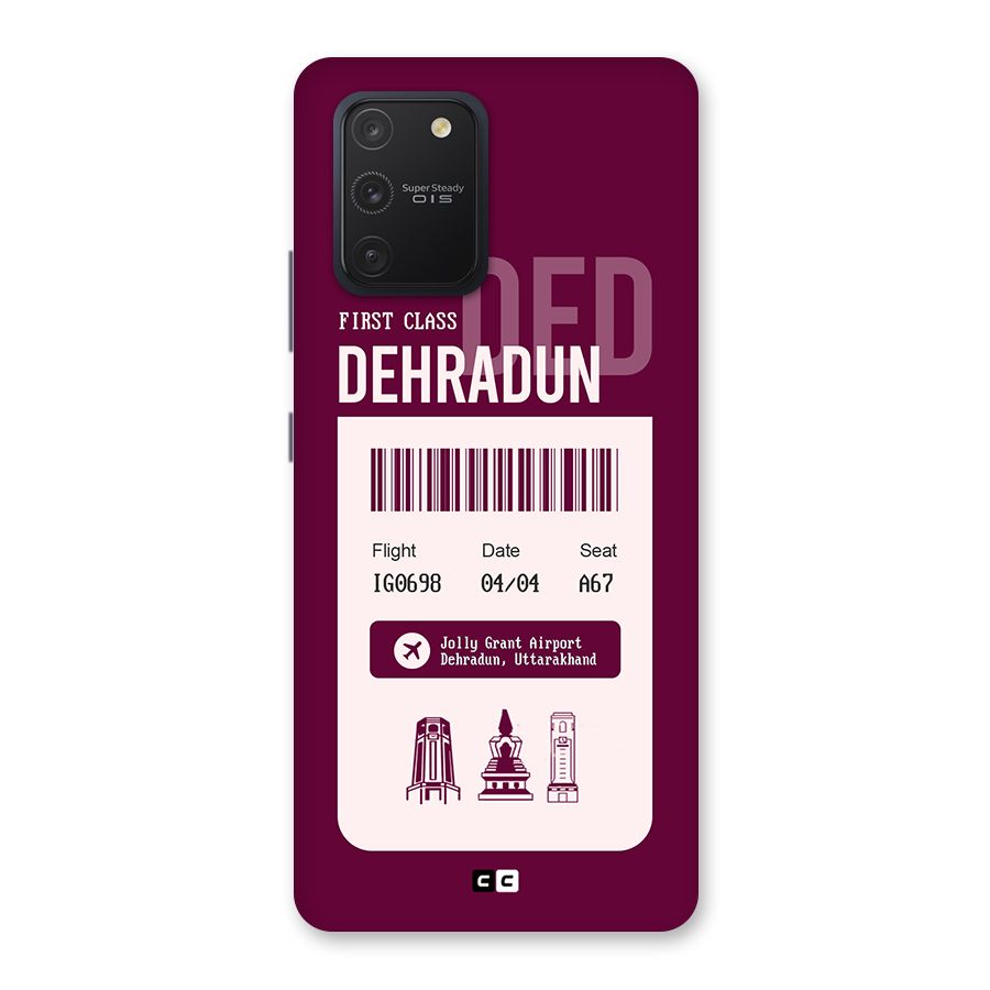 Dehradun Boarding Pass Back Case for Galaxy S10 Lite