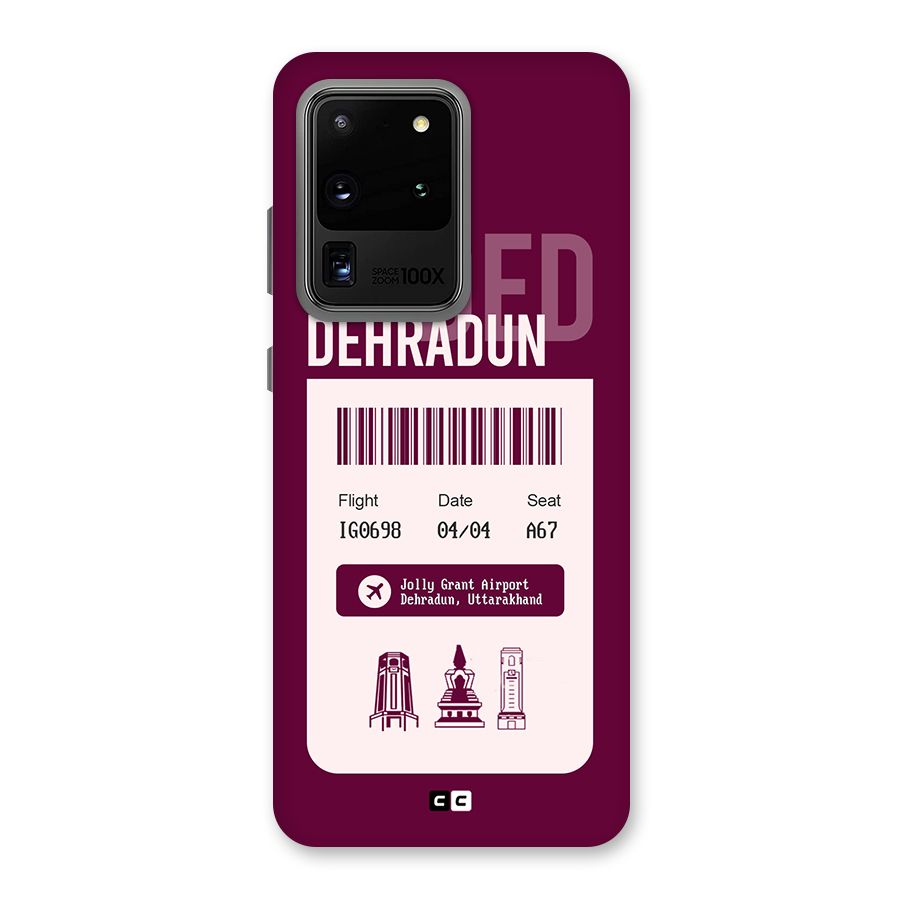Dehradun Boarding Pass Back Case for Galaxy S20 Ultra