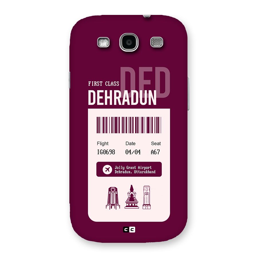 Dehradun Boarding Pass Back Case for Galaxy S3