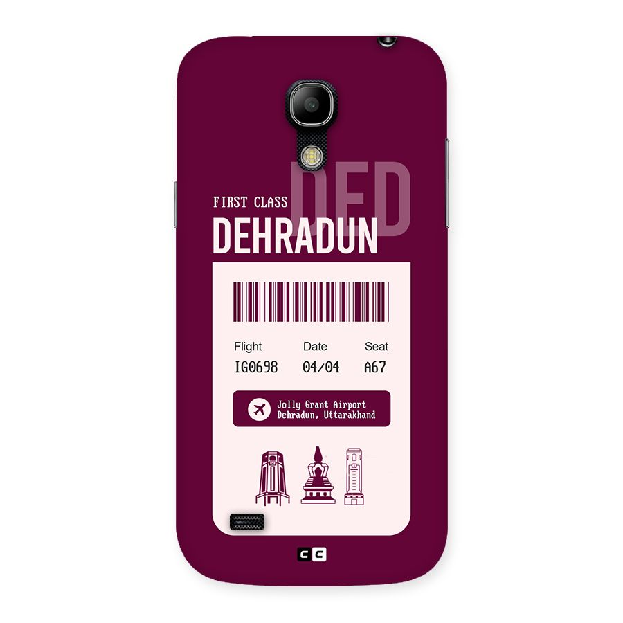Dehradun Boarding Pass Back Case for Galaxy S4 Mini