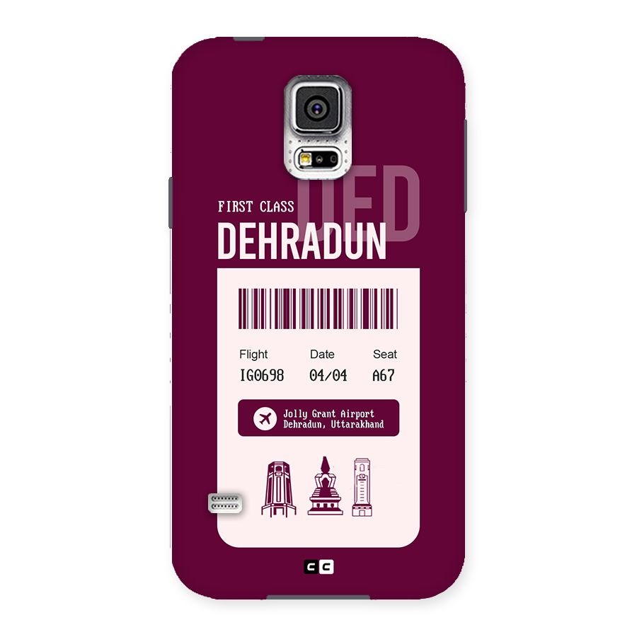 Dehradun Boarding Pass Back Case for Galaxy S5