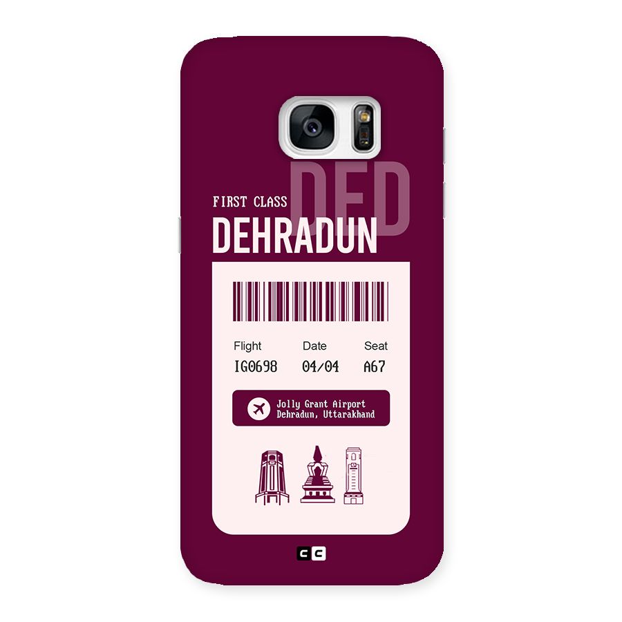 Dehradun Boarding Pass Back Case for Galaxy S7 Edge