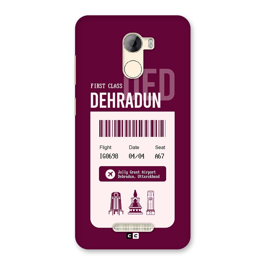 Dehradun Boarding Pass Back Case for Gionee A1 LIte